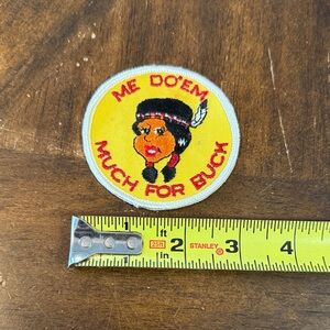 Embroidered Patch with Native American Design in good condition